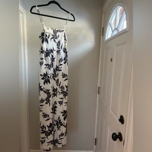 Floral Black and White Maxi Dress
